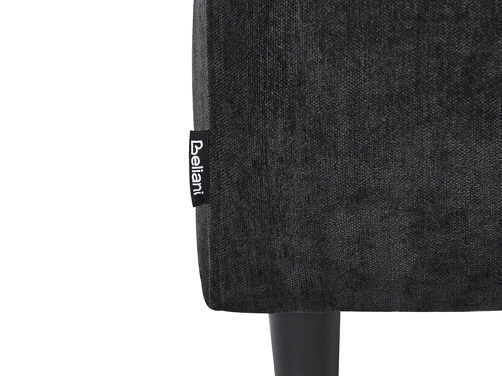 Sofa 3-Sitzer SKARO Chenillegewebe Schwarz_1156716