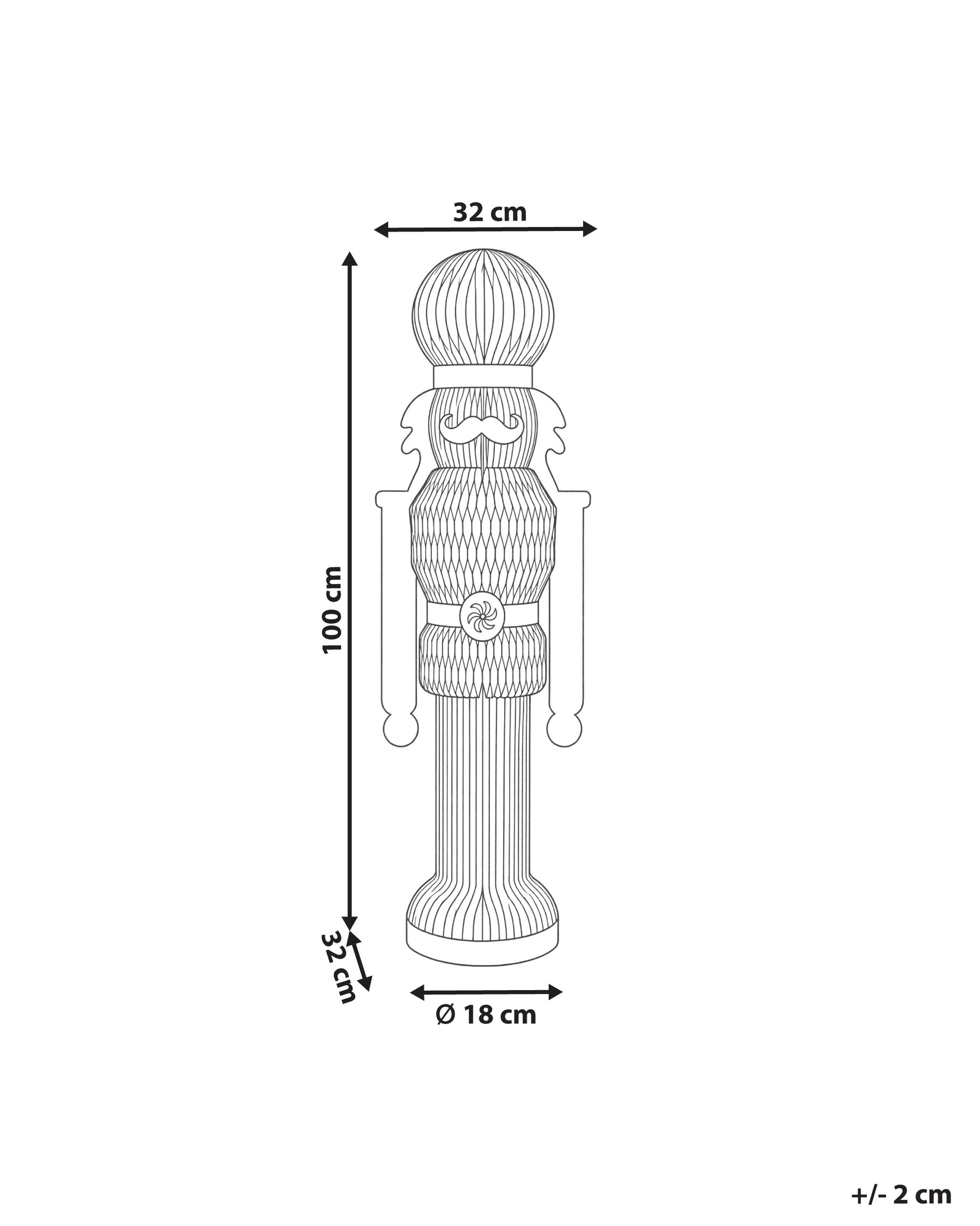 Christmas Decoration VINTERELV 100 cm Nutcracker Beige_1187414