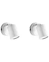 Set of 2 Wall Lamps NYANDO Metal White