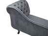 Chaiselongue Samtstoff grau rechtsseitig NIMES_712492