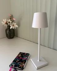 Wireless LED Table Lamp BACEIRO with Dimmer Metal White_1065761