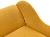 Left Hand Fabric Chaise Lounge Mustard BIARRITZ_934325