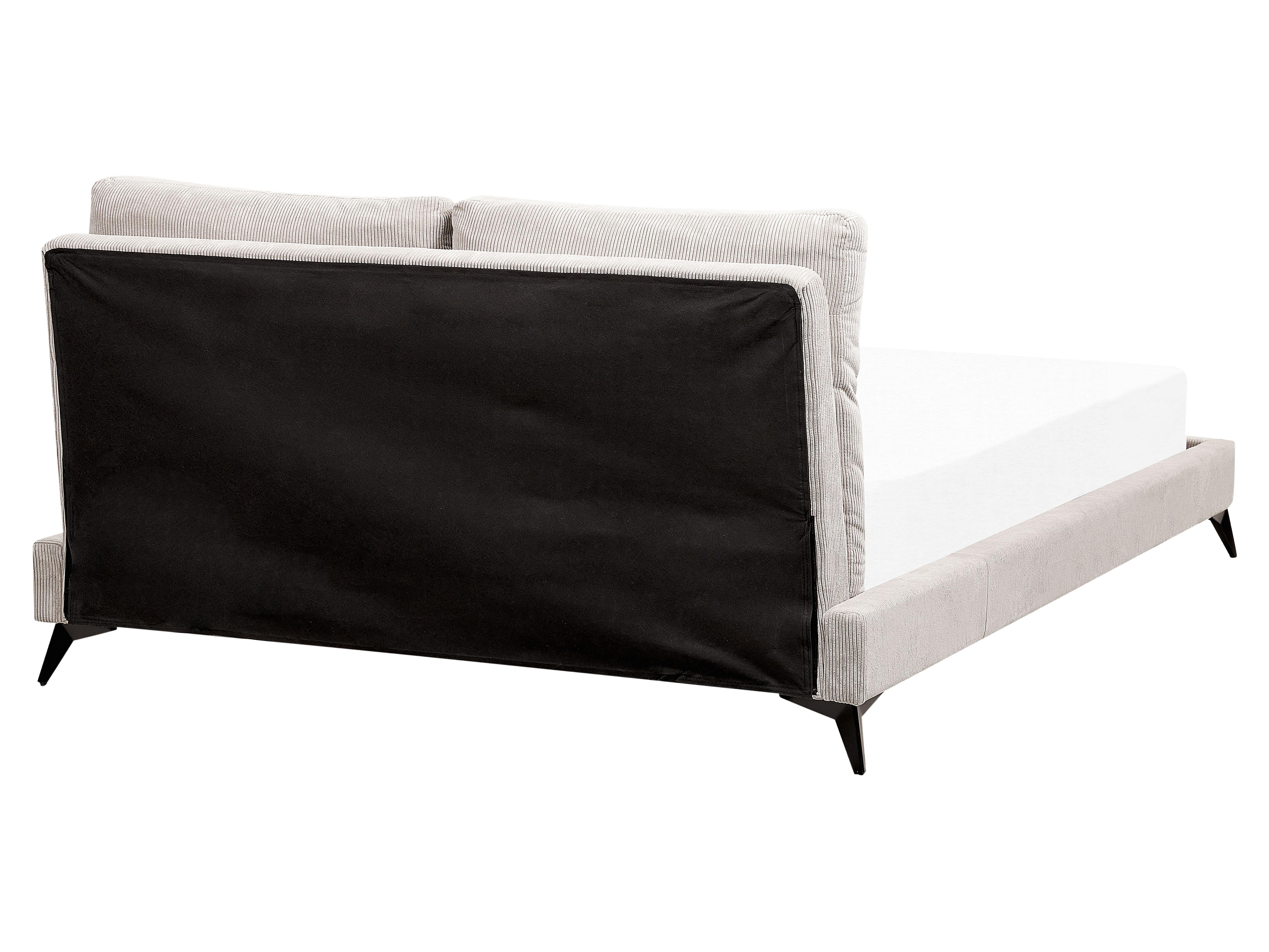 Letto Velluto a coste MELLE 160 x 200 cm Beige chiaro_882219