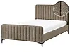 Bed Boucle LUNAN 120 x 200 cm (EU Small Double) Taupe