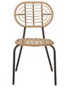 Set of 8 PE Rattan Chairs Natural PRATELLO_868000