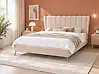 Bed Velvet MIRIBEL 160 x 200 cm (EU King Size) Beige