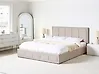 Letto contenitore QUIBERON Tessuto Beige 180 x 200 cm