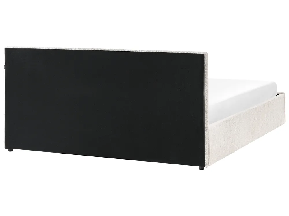 Ottoman Bed MASSOGNES Boucle Off-White 180 x 200 cm_1030383