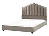 Cama de agua Terciopelo VINCENNES 140 x 200 cm Gris pardo
