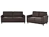 Living Room Set 5 Seater MARE Fabric Dark Brown