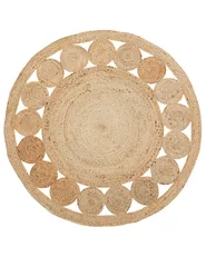 Rug AHLAT Beige ø 120 cm Jute_756610
