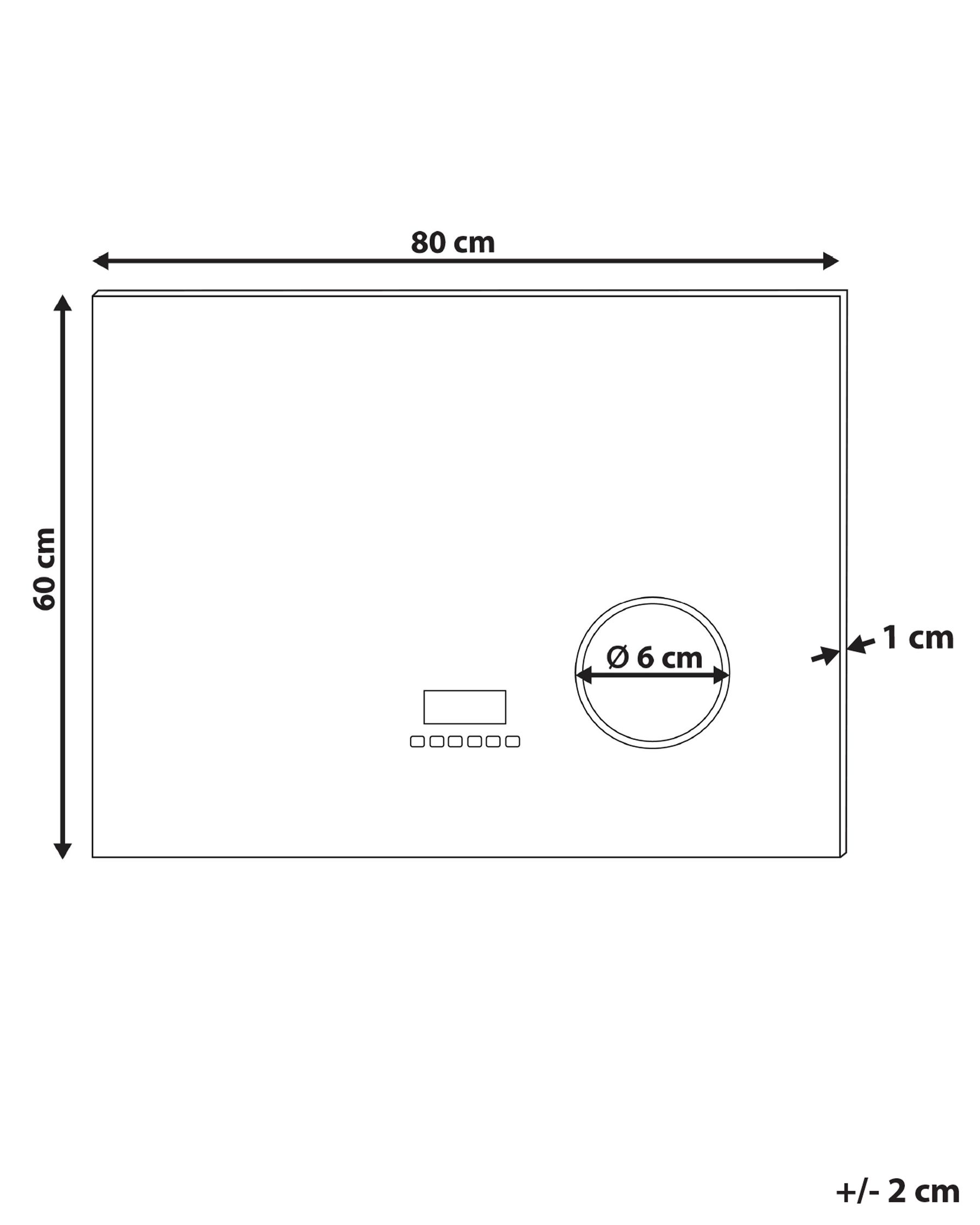 Lustro łazienkowe LED MONTARON 80 cm 60 cm Srebrny_932230