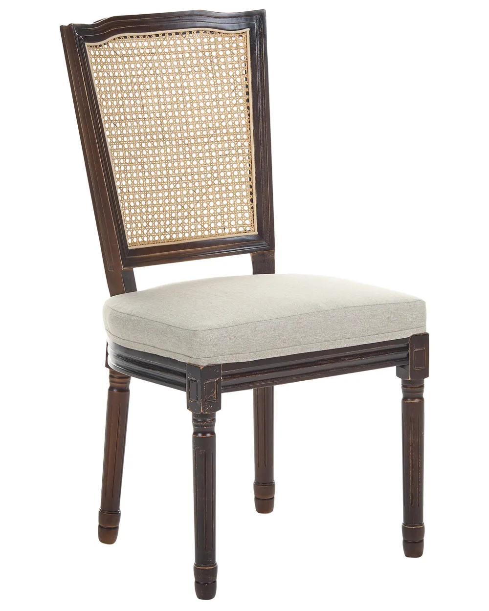 Set di 2 sedie BONANZA Legno Marrone scuro/Beige_1095760