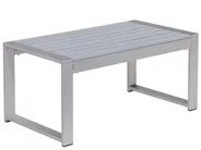 Garden Lounge Set with Table 4 Seater SALERNO Metal Light Grey_679532