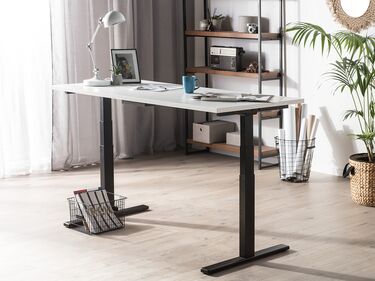 Electric Adjustable Standing Desk 130 x 72 cm White and Black DESTIN II