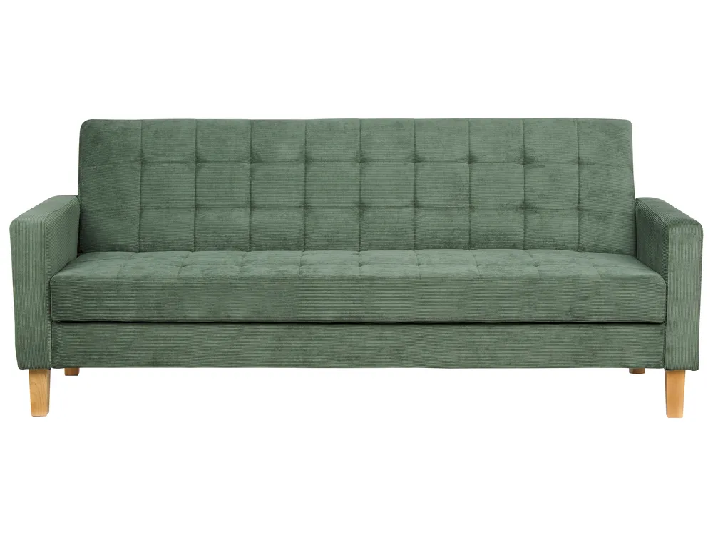 Sofa rozkładana dla 3 osób VEHKOO Ciemnozielony