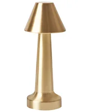 BRILONER - Draadloze LED-tafellamp IP44, touch, dimbaar, vervangbare accu, nachtlamp, leeslamp, LED, campinglamp, tafellamp, accu, 9x8x15,5 cm, metallic bruin