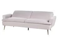 Divano letto 3 posti VETTRE Velluto Beige chiaro_880940