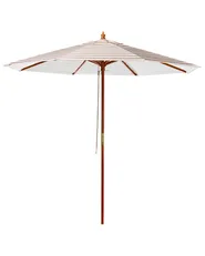 Ombrellone da esterno 260 cm FERENTILLO Beige/Bianco_735599