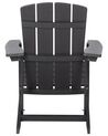 Garden Chair with Footstool Dark Grey ADIRONDACK_809572