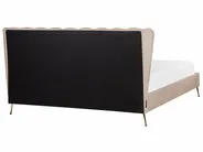 Bett mit Lattenrost Samtstoff MIRIBEL 180 x 200 cm Taupe_870590