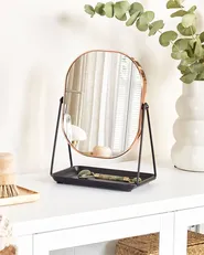 Specchio per make-up CORREZE Oro rosa_848309