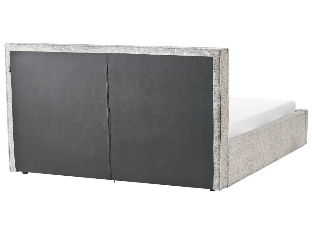 Ottoman Bed MOISSAC Velour Knit Black/ White 180 x 200 cm (EU Super King)_989419