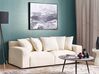 3-Sitzer Sofa Cord beige mit Kissen VISKAN_933812