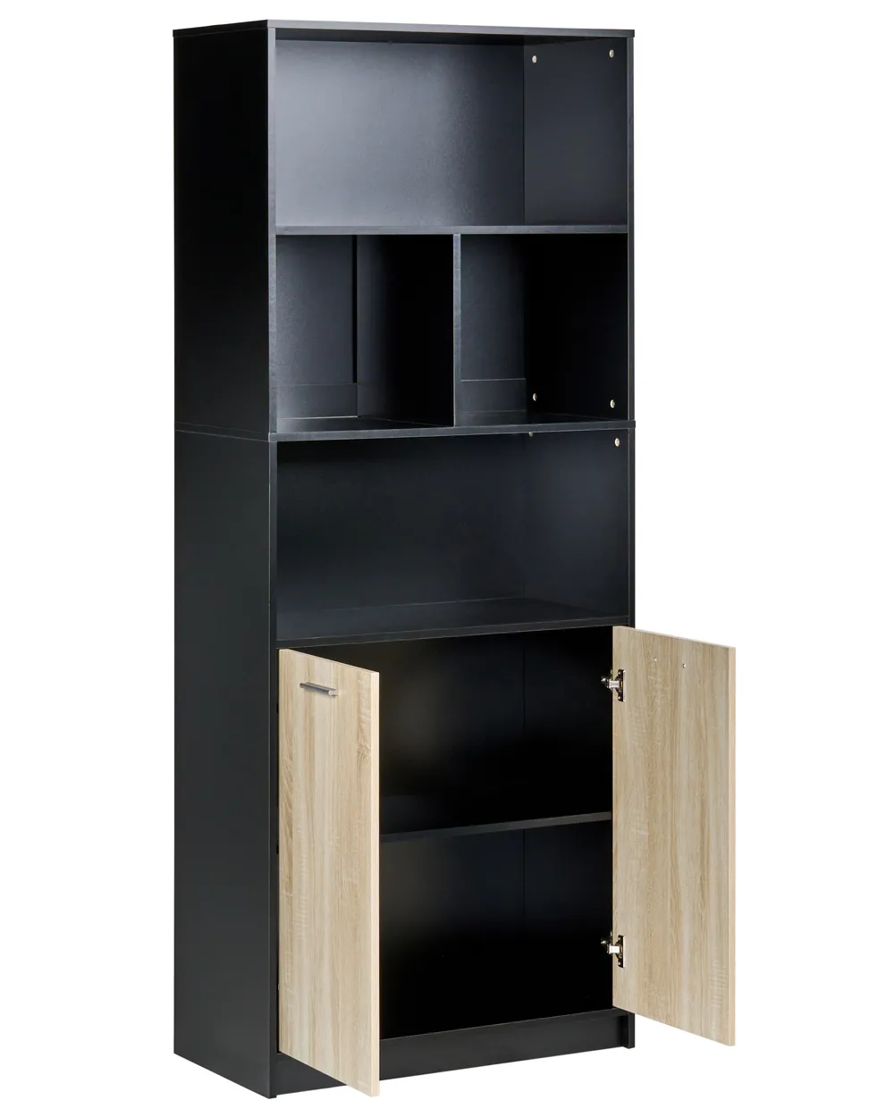 Libreria a 2 ante ZEHNA Marrone/Nero_1033278