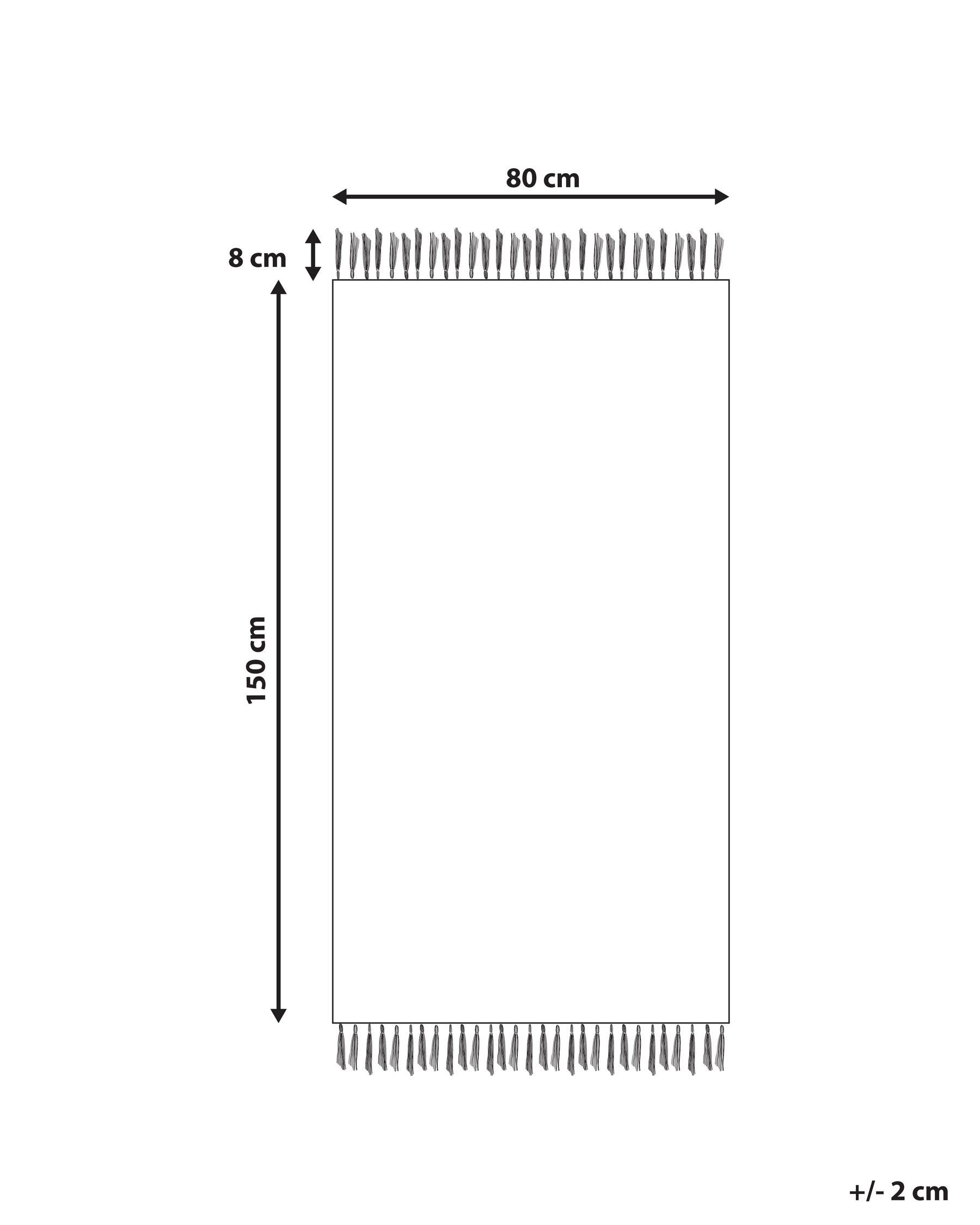 Wool Area Rug 80 x 150 cm White and Grey OMERLI _852623 Wool Area Rug 80 x 150 cm White and Grey OMERLI _852623