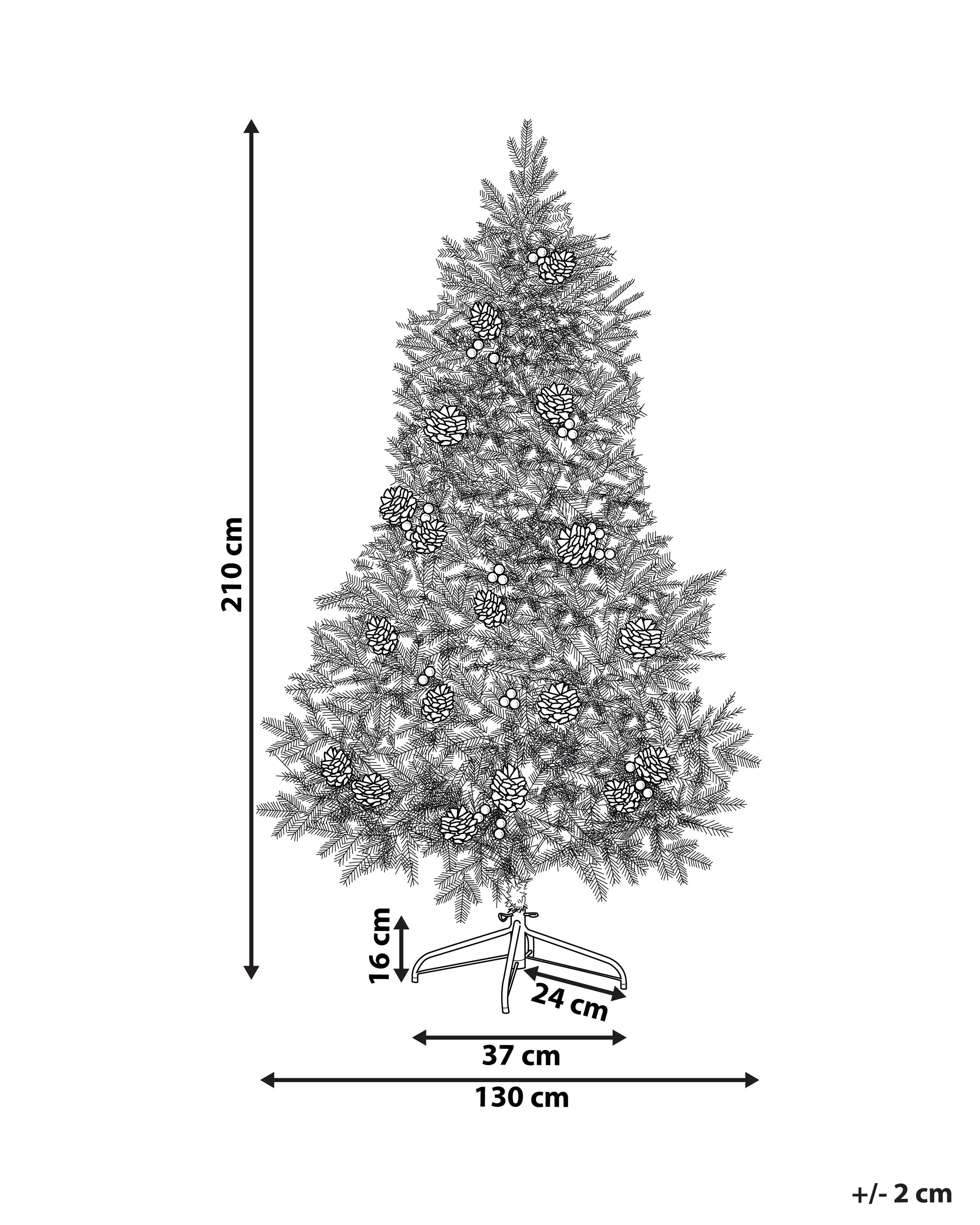 Künstlicher Weihnachtsbaum mit Schnee bestreut 210 cm grün DENALI Künstlicher Weihnachtsbaum mit Schnee bestreut 210 cm grün DENALI
