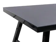 Stół ogrodowy CANETTO 150 cm 90 cm Szkło Czarny_808285