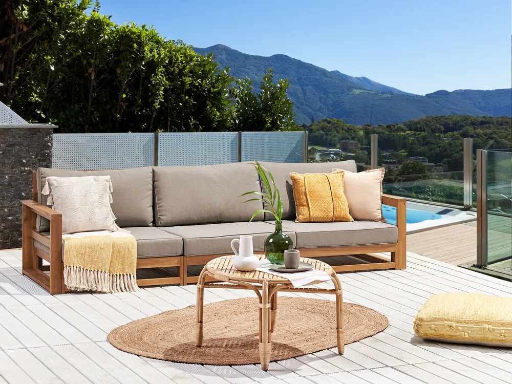 Garden Sofa Seater TIMOR Modular Certified Acacia Wood Light