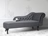 Chaiselongue Samtstoff grau rechtsseitig NIMES_712478