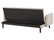 Sofa Bed 3 Seater SENJA Faux Linen Light Beige_944834