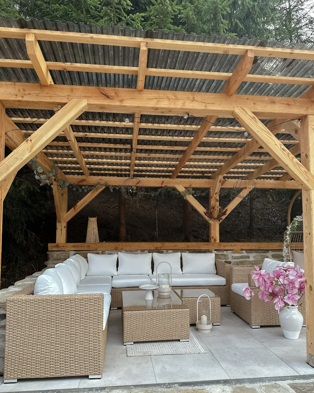 Garden Lounge Set with Table 8 Seater XXL Modular PE Rattan Beige Right Hand_982707
