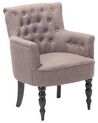 Fauteuil tapissé en tissu beige taupe ALESUND_244870