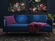 Schlafsofa 3-Sitzer SENJA Samtstoff Marineblau_1154846