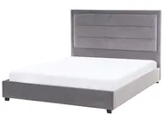 Bed Velvet ROUEN 140 x 200 cm (EU Double) Dark Grey_1004532