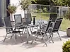 Garden Dining Set 6 Seater CATANIA Metal Black