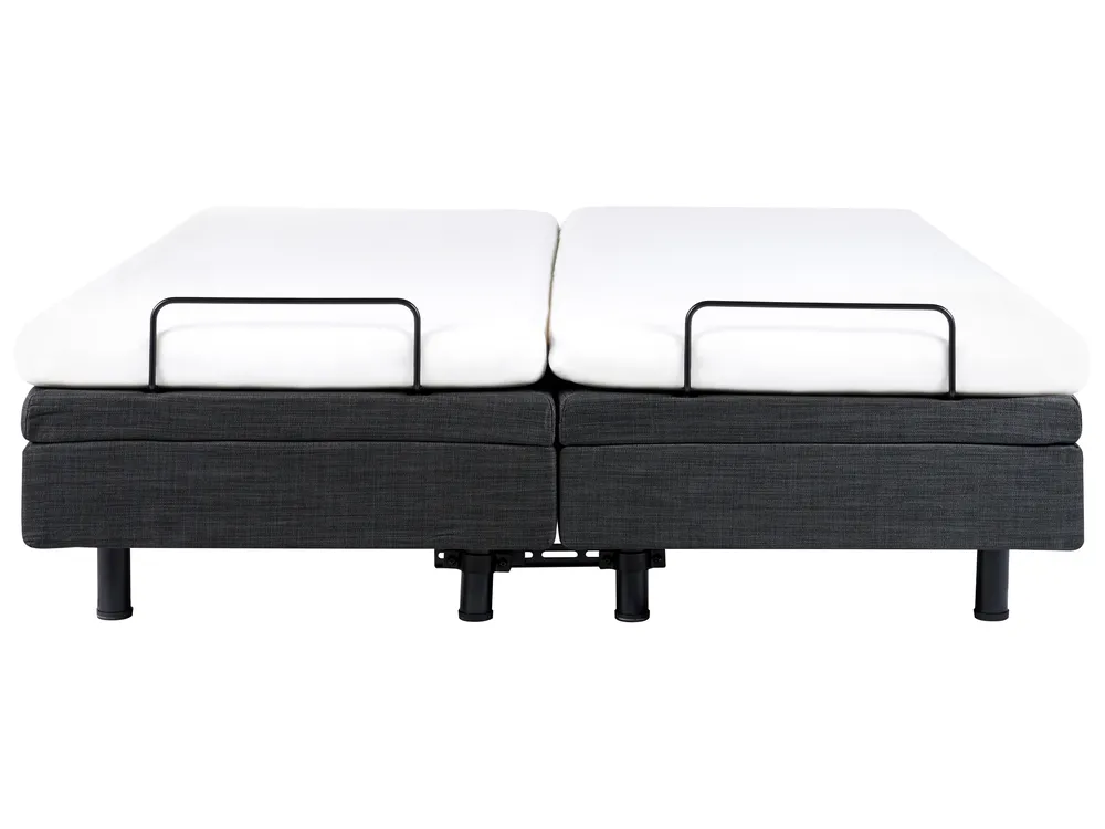 Adjustable Bed without Headboard Fabric DUKE 180 x 200 cm (EU Super King) Dark Grey_971033