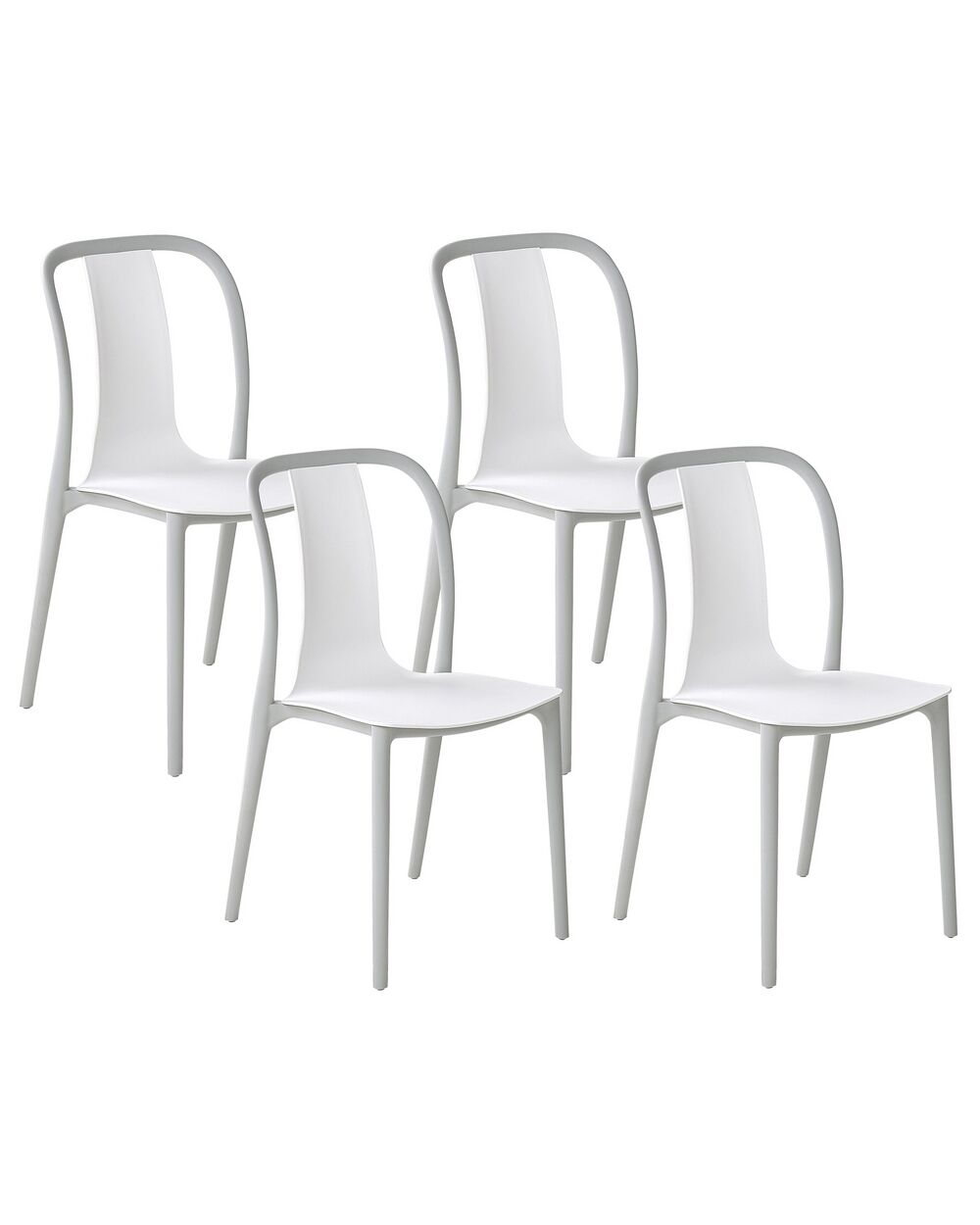Lot de 4 chaises de jardin SPEZIA Blanc