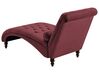 Chaise longue in velluto color borgogna MURET_750596