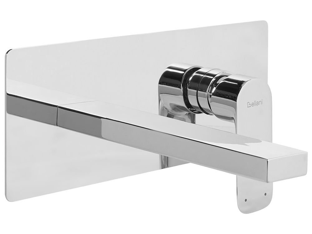 Wall Mounted Basin Mixer Tap DICHATO Brass Silver