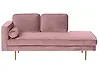 Left-Hand Chaise Longue MIRAMAS Velvet Pink