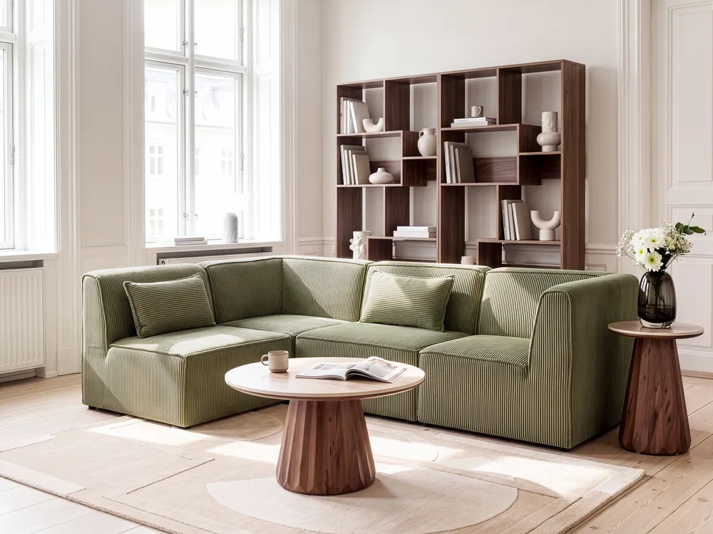 1-Seat Section LEMVIG Corduroy Green_1146413