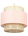 Pendant Lamp YUMURI Rattan Peach Pink