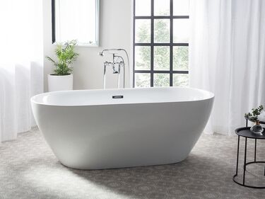 Frittstående badekar hvit 150 x 75 cm CARRERA