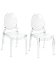 Set of 2 Dining Chairs RULISON Transparent_1077781
