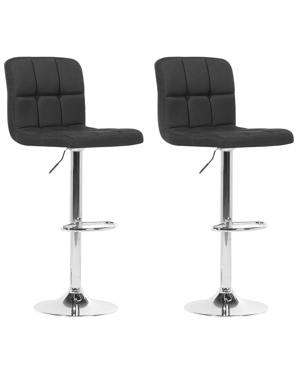Set of 2 Bar Chairs MARION Swivel Black